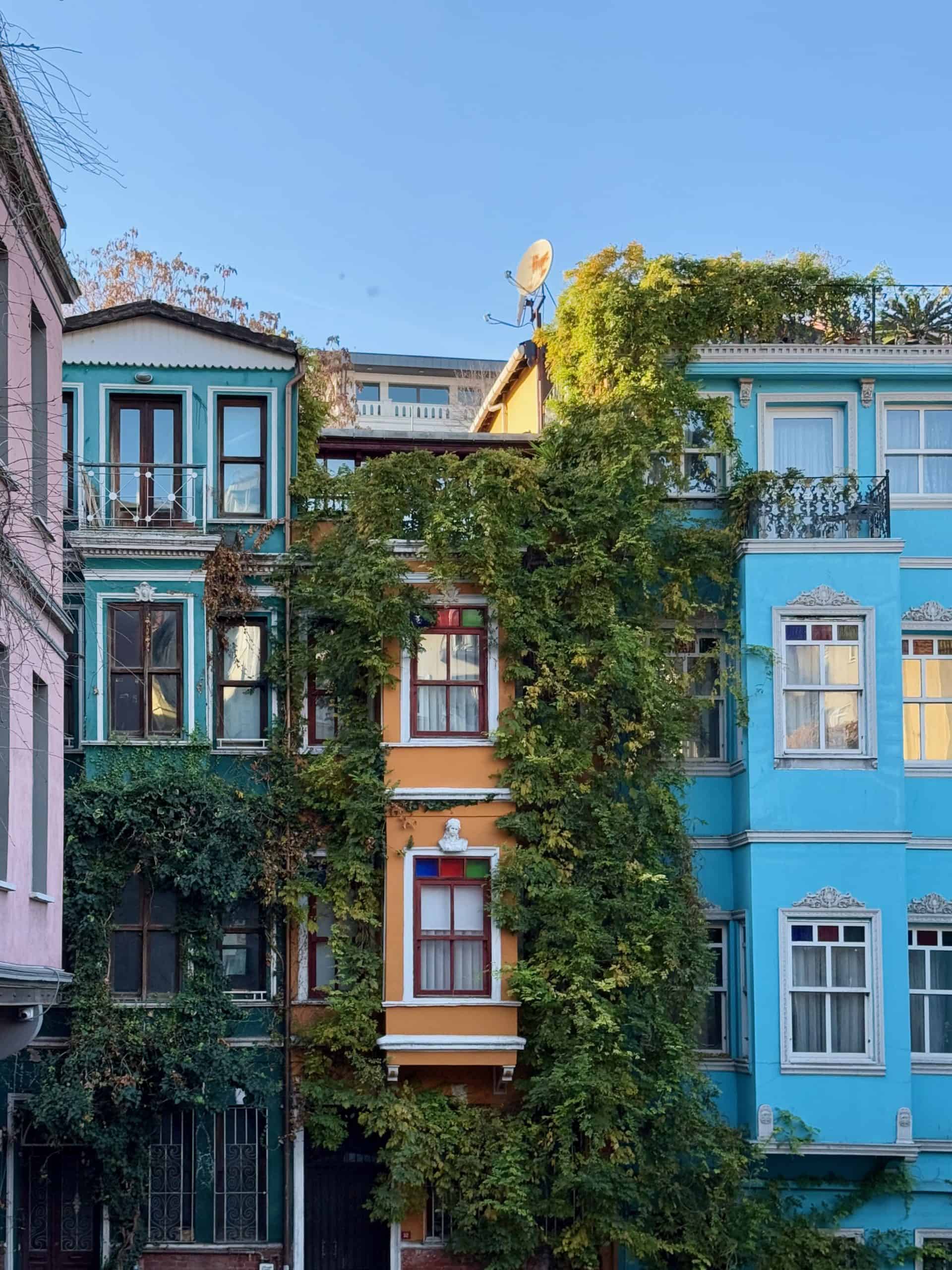 Colorful houses in Balat, suggested during a 3 days in Istanbul visit