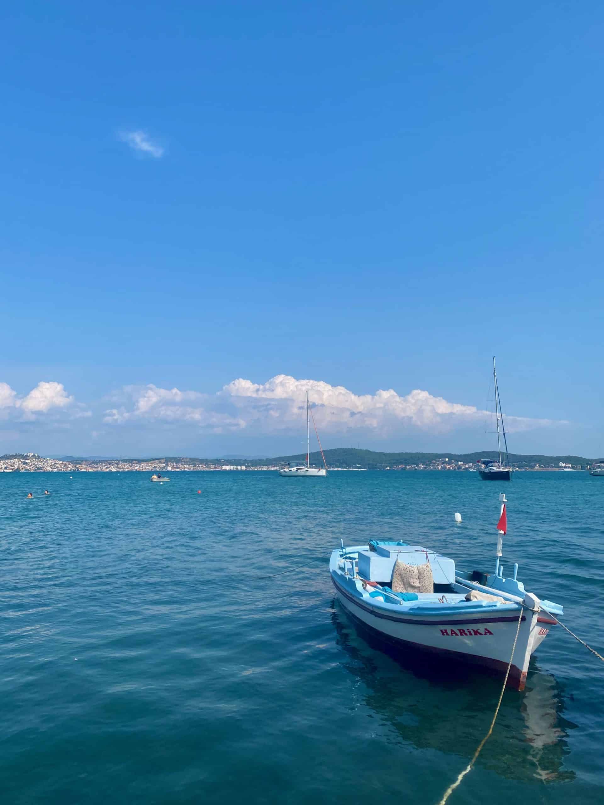 View of sea from Cunda Boardwalk.