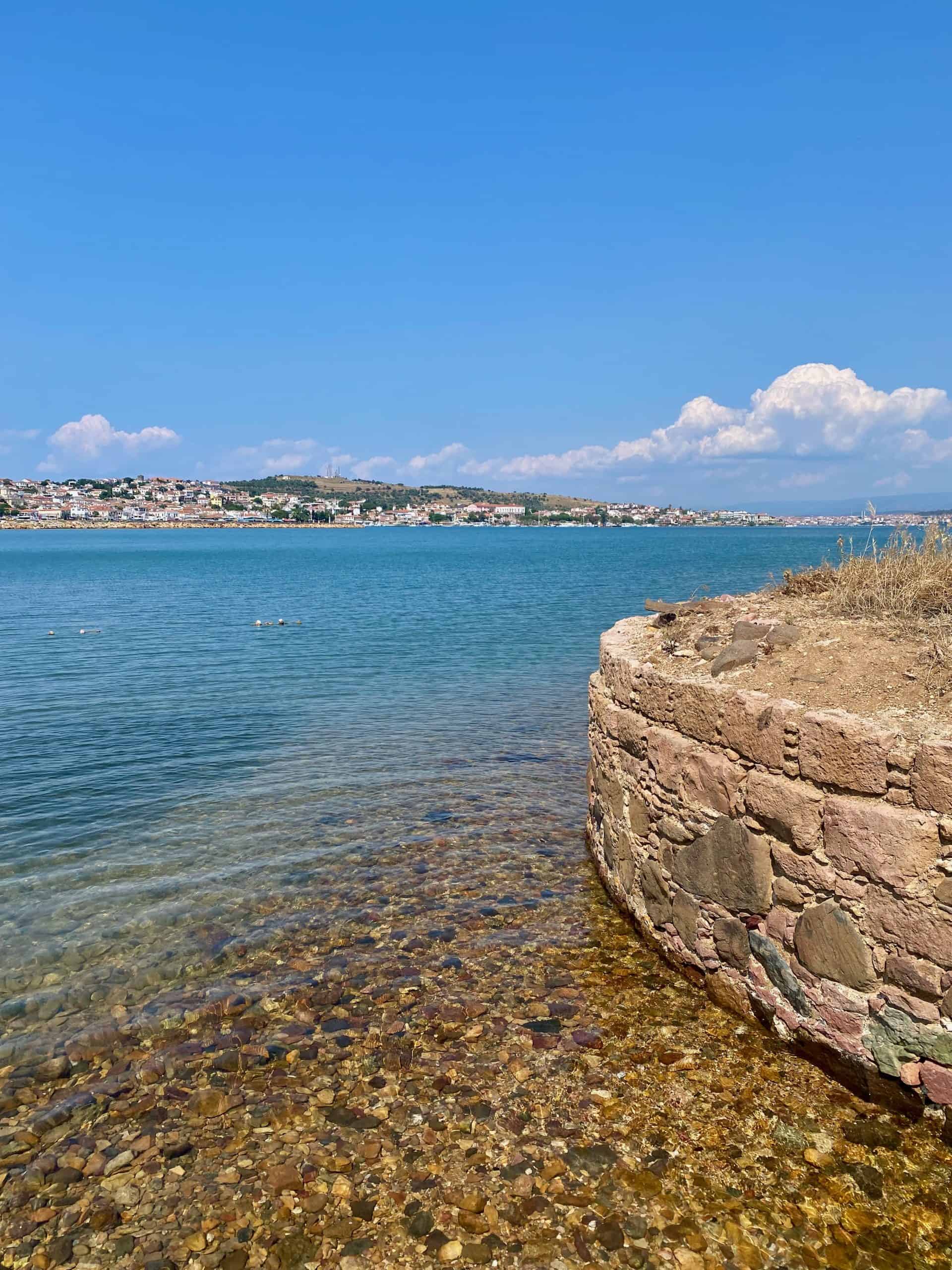 Ruins by the sea on Cunda Island.