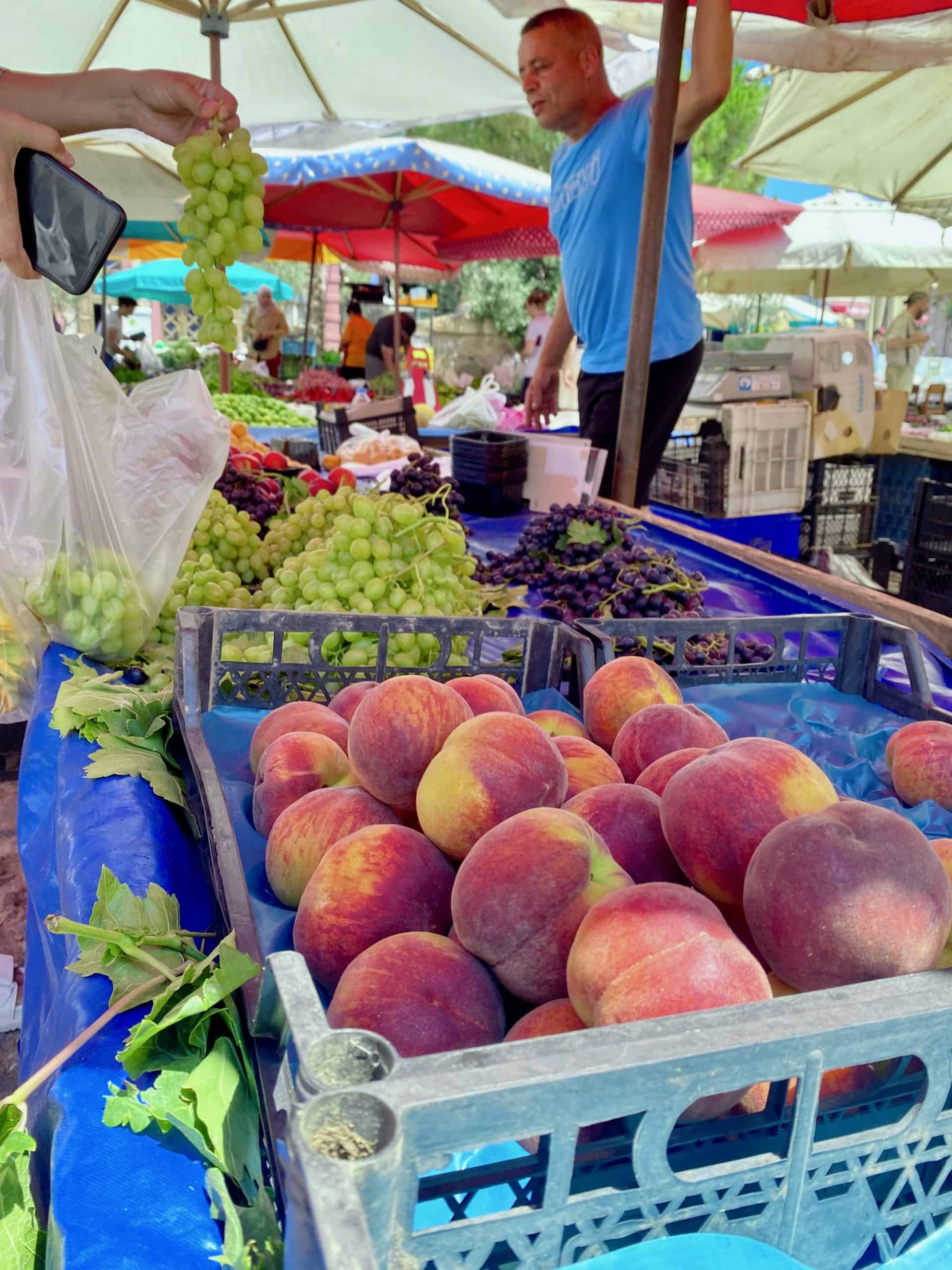 Saturday farmer’s market in Cunda Island.