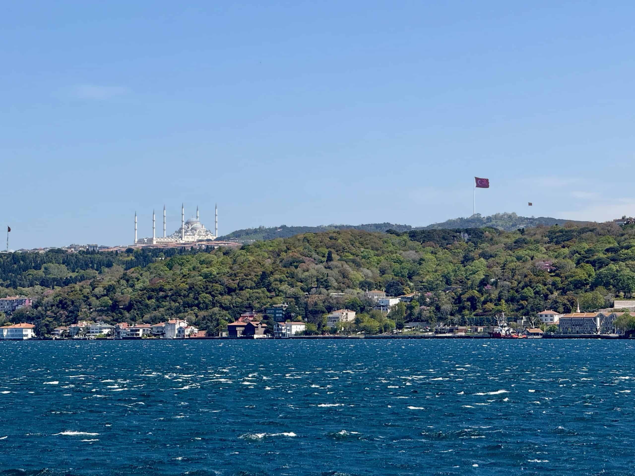 View of the Anatolian or Asian side of Istanbul from the Bosphorus tour