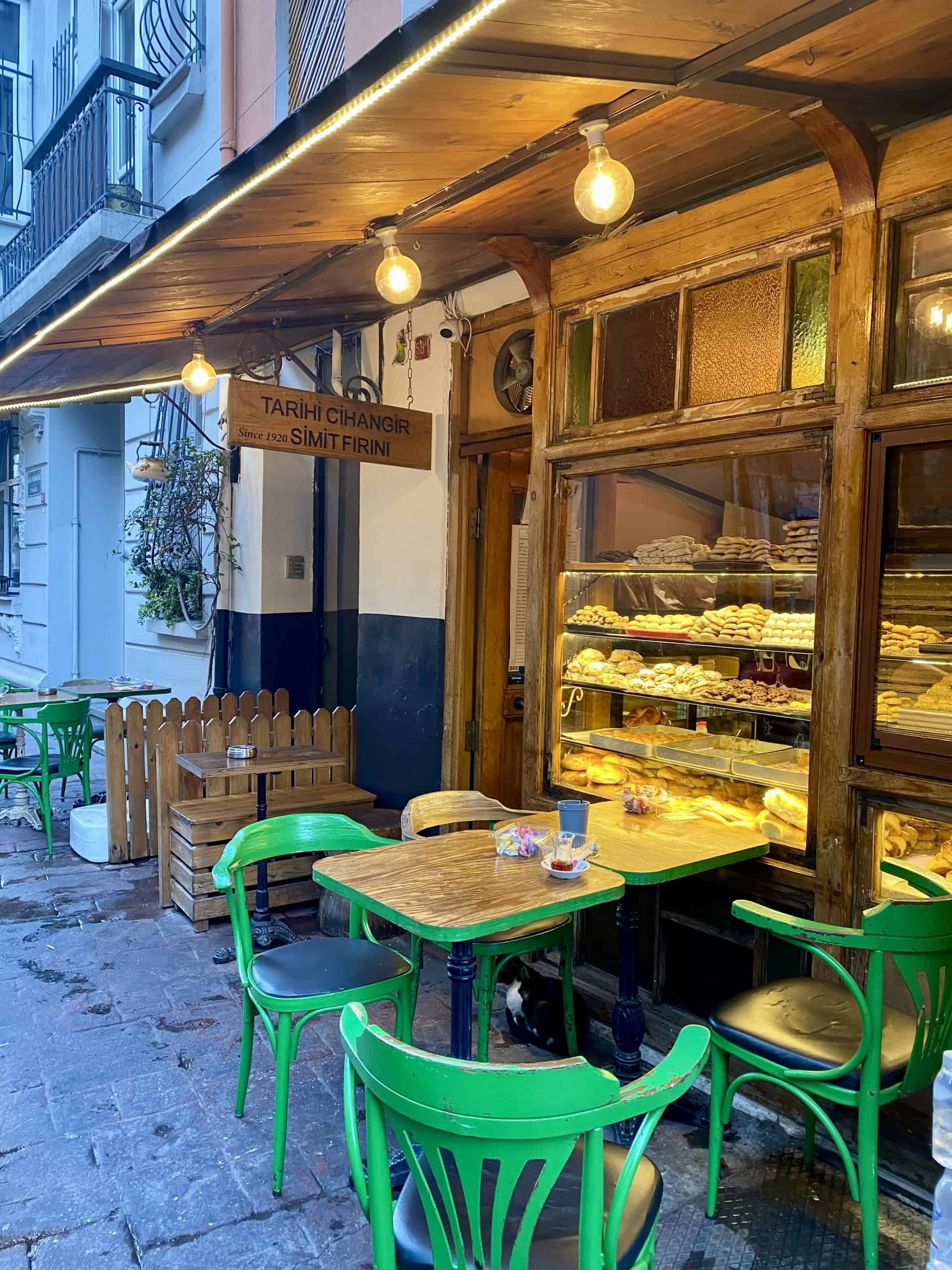Bakery in Cihangir with outdoor seating