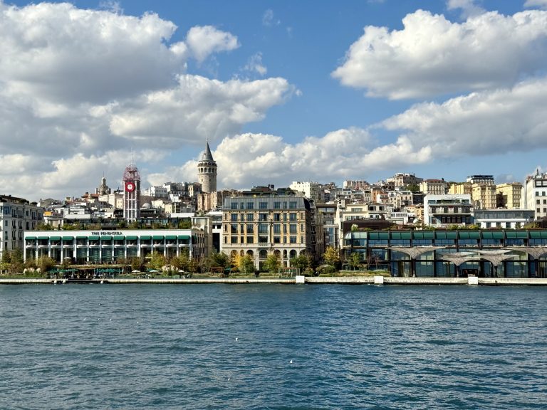 View of Peninsula Hotel from the Bosphorus.