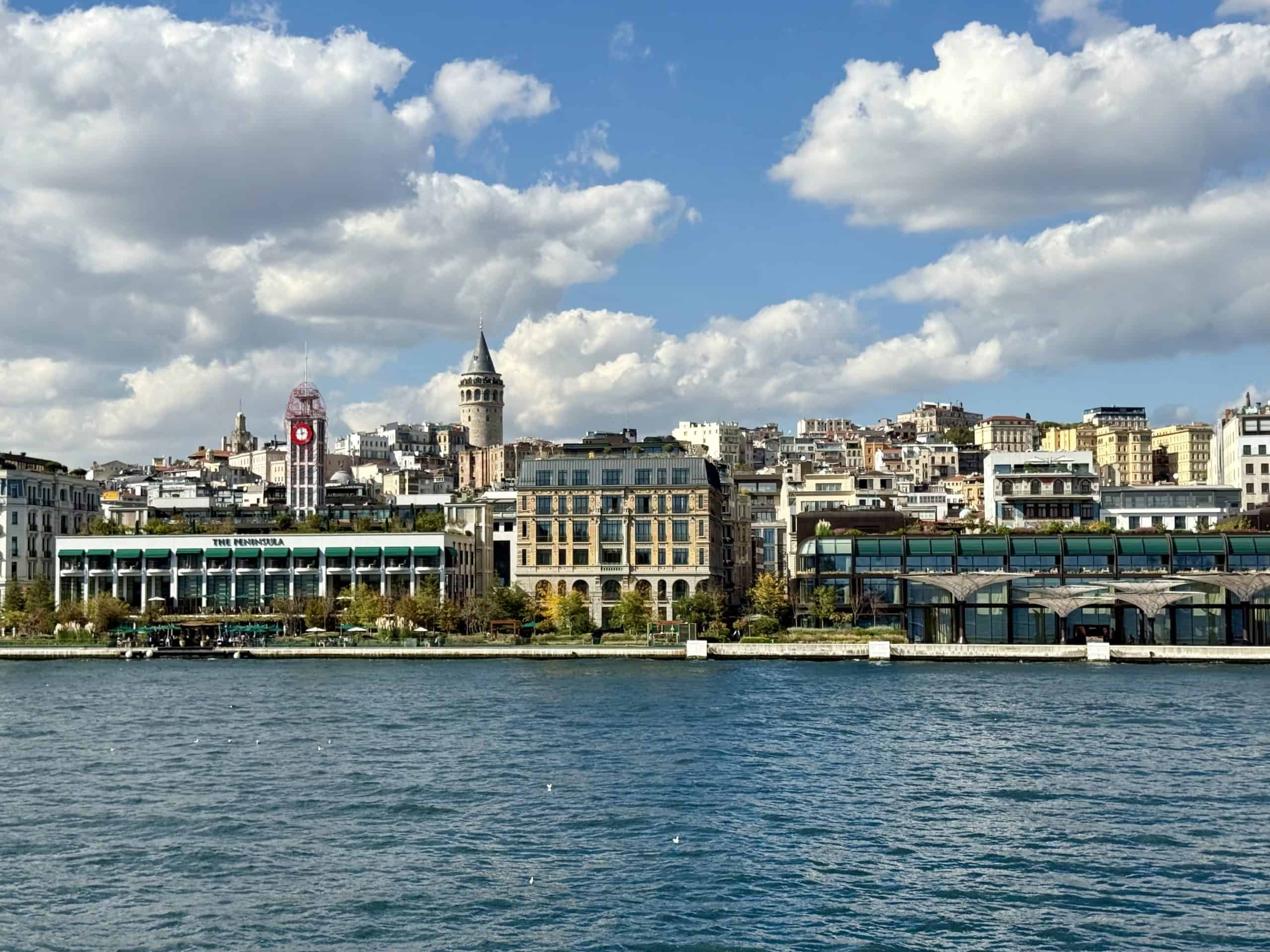 View of Peninsula Hotel from the Bosphorus.
