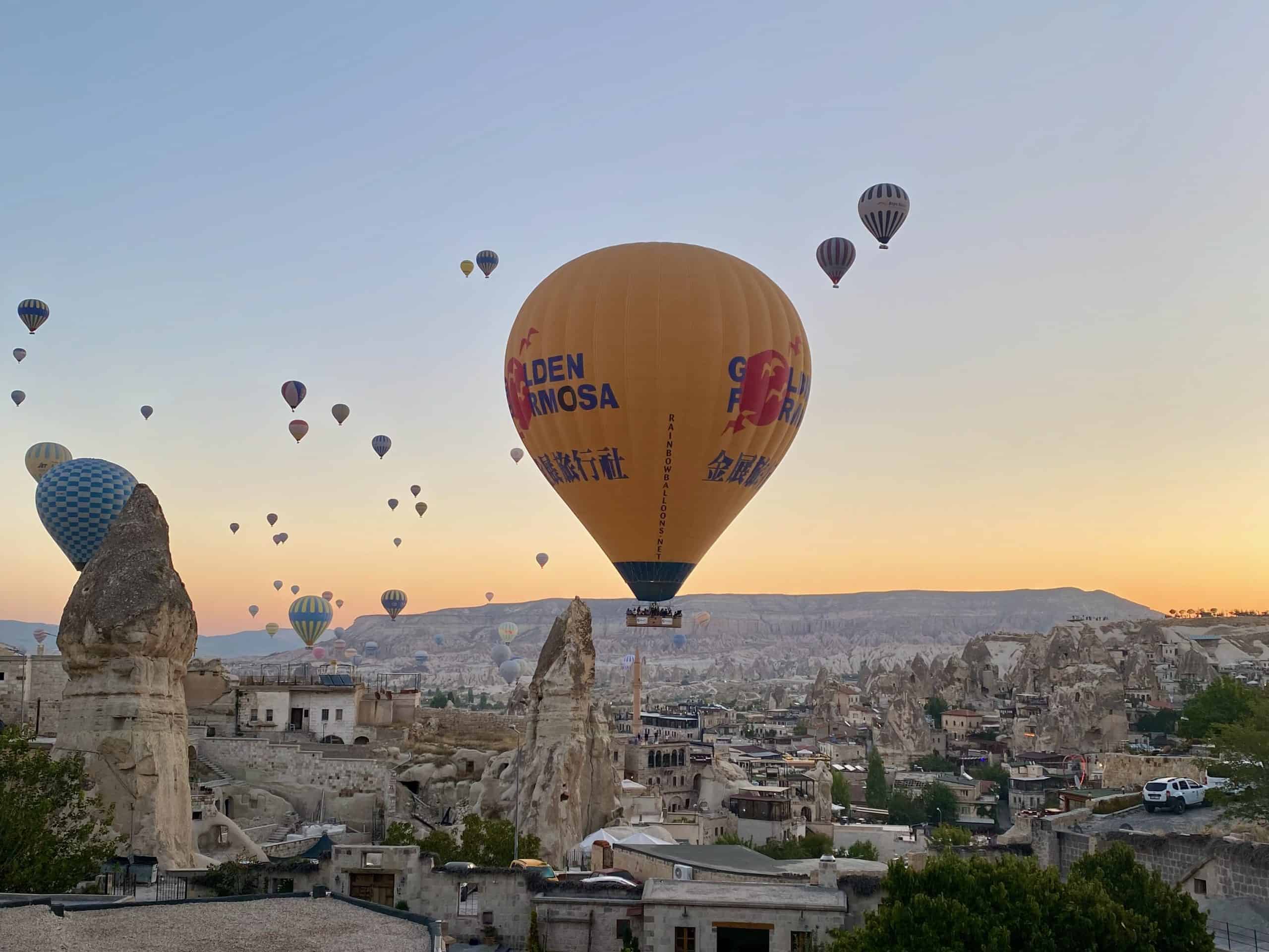 Air balloon over Göreme in Cappadocia