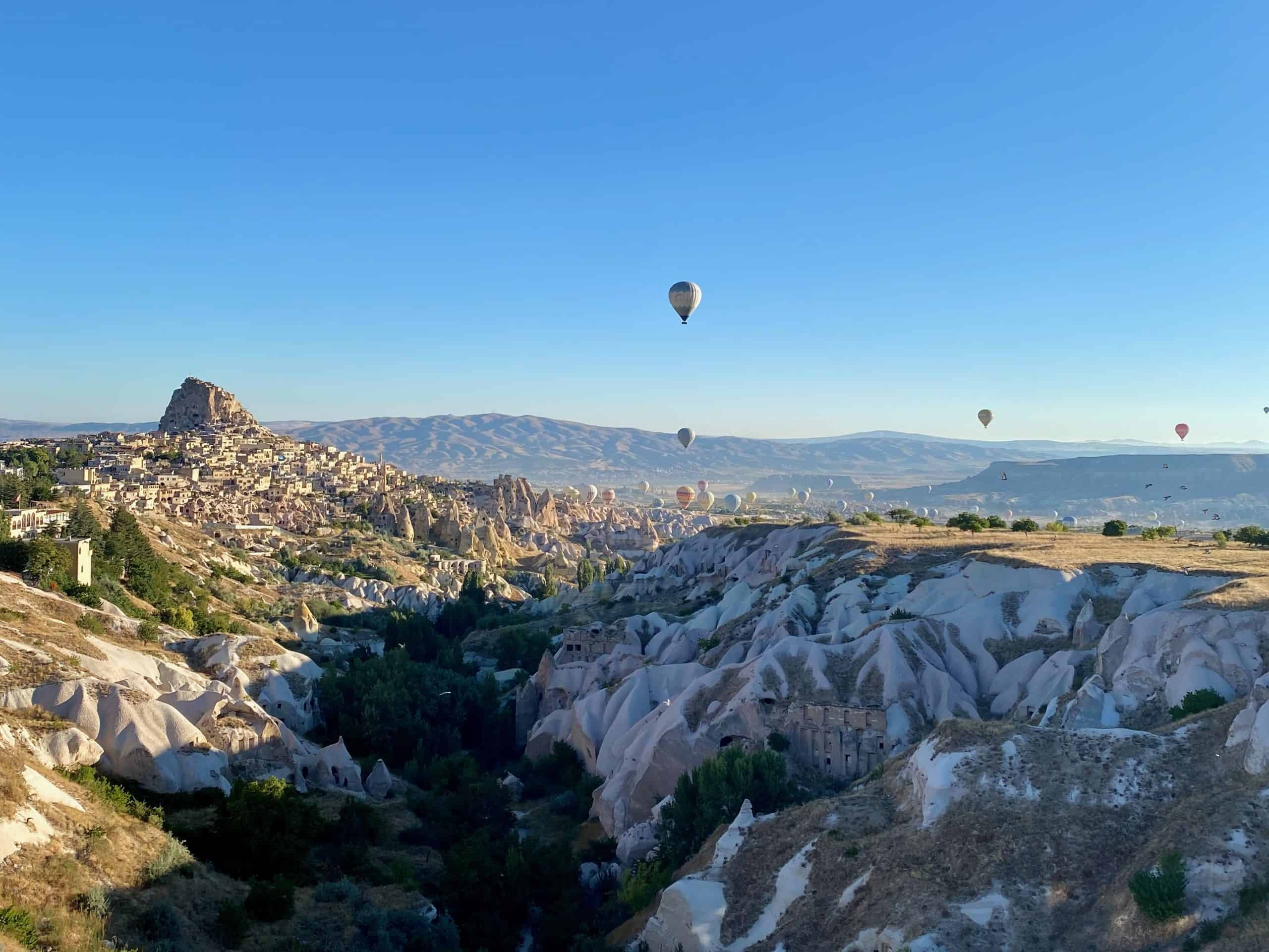 Landscape of Cappadocia with Uchisar Castle