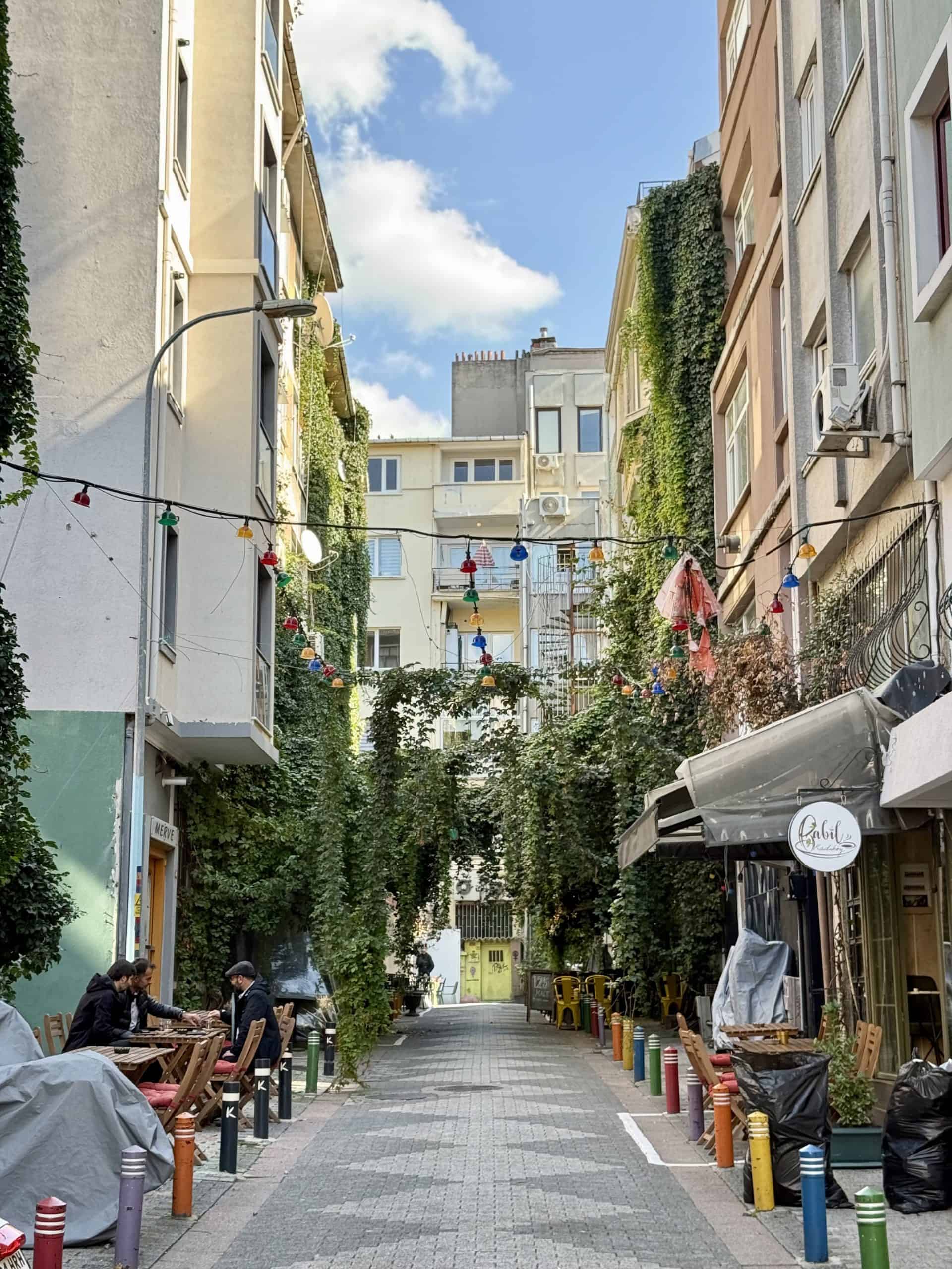 A colorful street in Kadıköy, one of Istanbul's iconic food districts