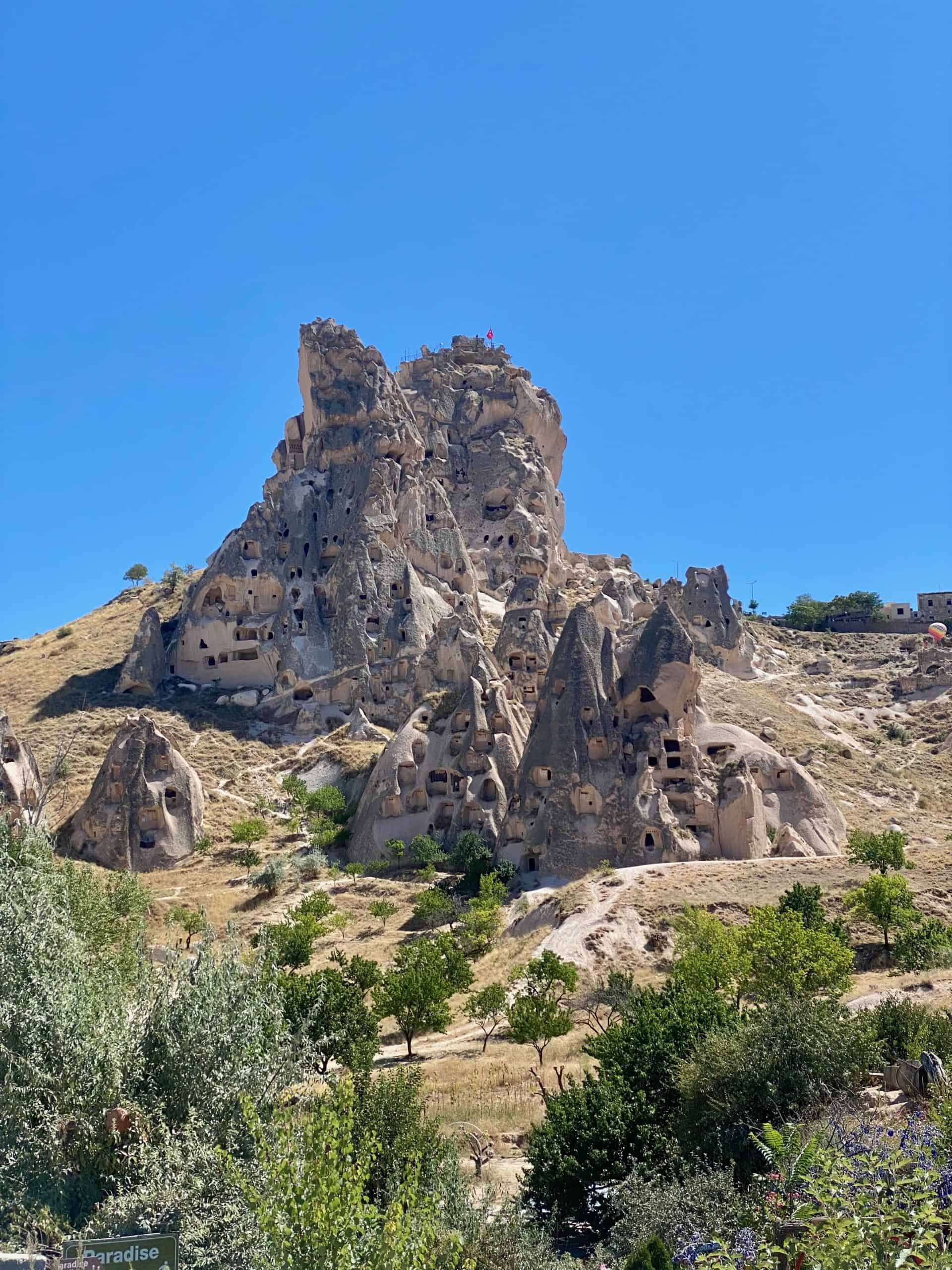 Impressive rock dwellings carved into the rock formations in Cappadocia
